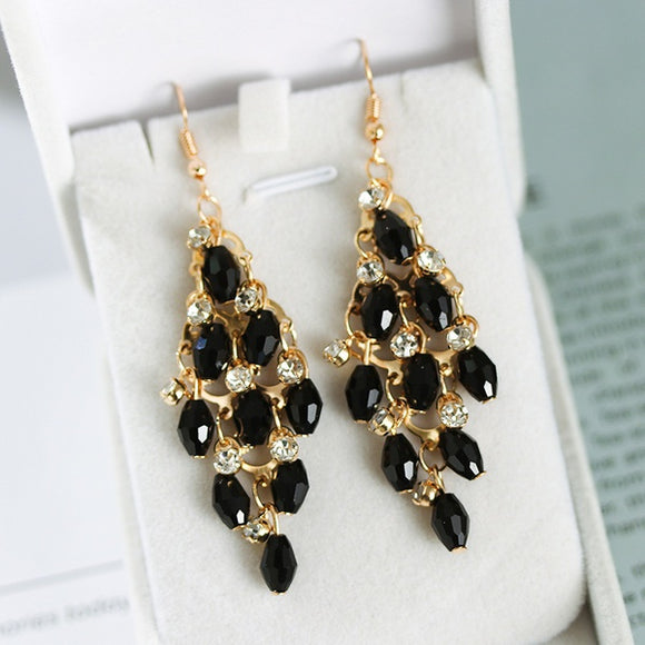 Multi Layered Crystal Earrings