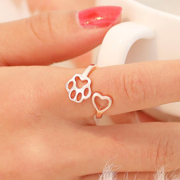 Love Dog Paw Ring