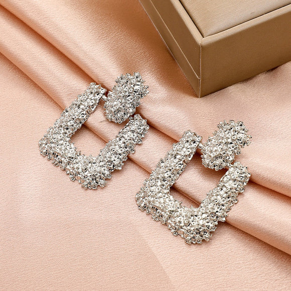 Square Metal Fashion Earrings