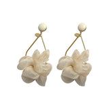 Crystal Fabric Flower Earring