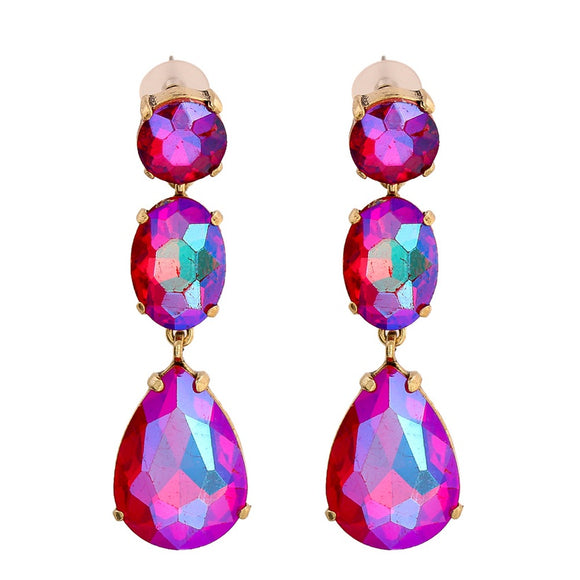 Tear Drop Shaped Iridescent Earrings