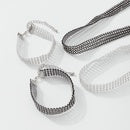 Punk Style White Rhinestone Necklace and Bracelet Set