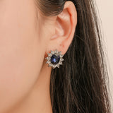 Sunflower Tanzanite Sapphire Necklace & Earring Set