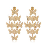 Metal Stitching Butterfly Earring
