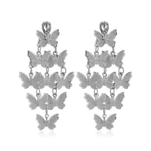 Metal Stitching Butterfly Earring