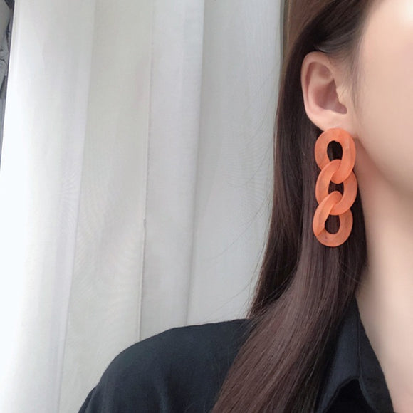 Jelly Chain Pendant Earrings
