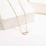White Rhinestone Heart Pendant Necklace