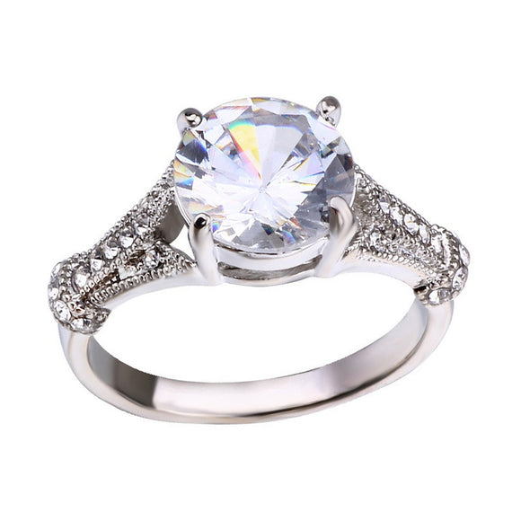 White Zircon Ring