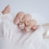 Crystal Diamond Butterfly Earrings