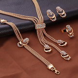 Gold w/ White Rhinestone 4 piece Set