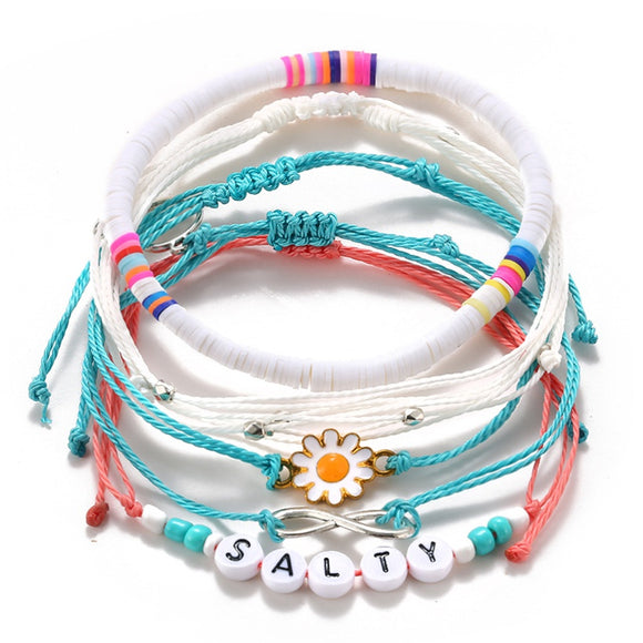 Daisy & Salty 5 piece anklet Set