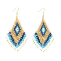 Bohemian Tassel Rice Bead Earrings